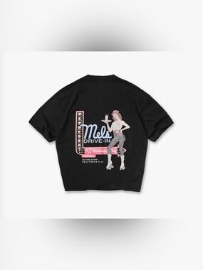Represent x Mel’s Drive-In Graphic T-Shirt Black Men’s Large NWT